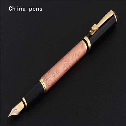 Luxury quality 861 Rose gold Brass Eight horses Stationery office supplies School Supplies Fountain Pen New ink pen art supplies