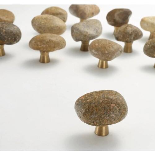 Kitchen Cabinet Knobs Handles Wardrobe Furniture Handle Drawer Pulls Natural Stone + Zinc Alloy Door Handles Unique