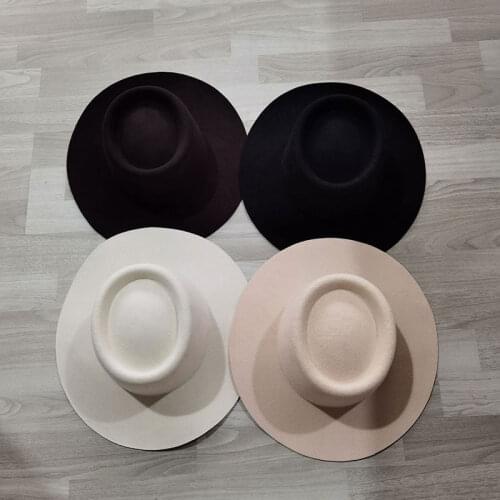 French Wide Brim Wool Top Hat For Women Fashion Classic Ladies Travel High Quality Fedora Jazz Hat Casual Bowler Designer Hat