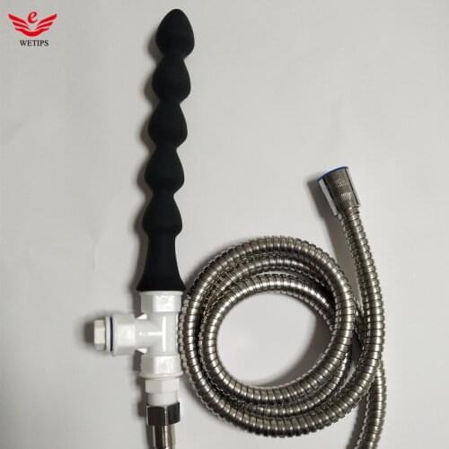 Wetips Silicone Enema Bidet Shower Anal Ducha Anaal Manguera Ducha Clistere Anale Deluxe Douche Enema Cleaning Systemystem