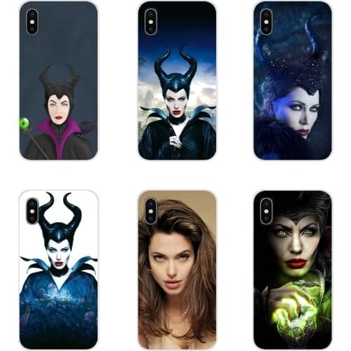 For Xiaomi Mi4 Mi5 Mi5S Mi6 Mi A1 A2 5X 6X 8 9 Lite SE Pro Mi Max Mix 2 3 2S Angelina Jolie Maleficent horns Silicone Phone Case