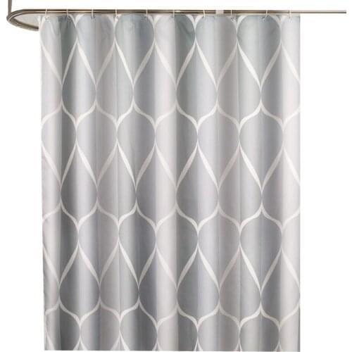Modern Nordic style geometric striped art shower curtain windproof bathroom decoration home furnishing