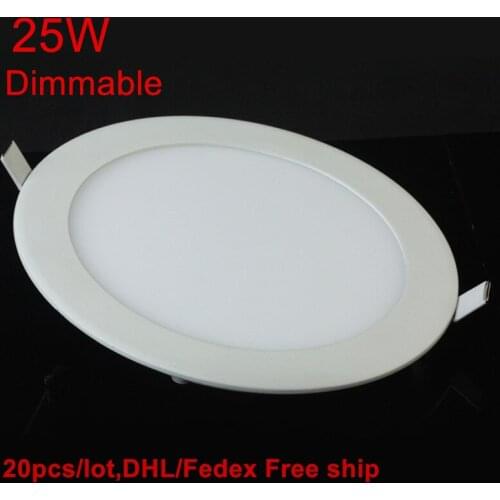 25W Dimmable LED Ceiling Downlight Natural white/Warm White/Cold White AC110-220V led panel light with driver 3 Years Warranty