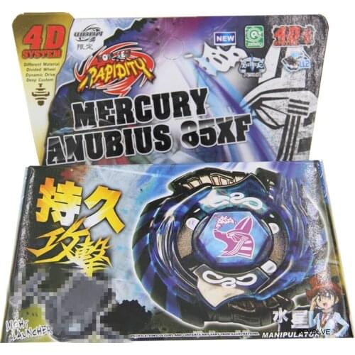 Spinning Top Mercury Anubis (Anubius) Black Blue Legend STARTER SET LAUNCHER RIPCORD