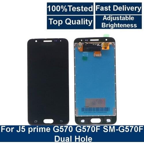 For Samsung Galaxy J5 Prime G570 G570F On5 2016 G5700 G570Y LCD Display Touch Screen Digitizer Assembly Double Hole Replacement
