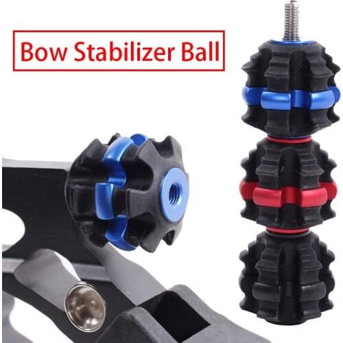 1Pc Archery Accessories Bow Stabilizer Ball Damper Shock Absorber Vibration Reduce Noice For Bow Training Shooting