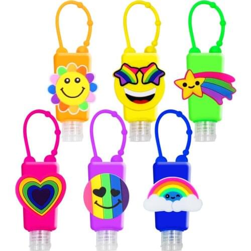 10/50pcs Silicone Mini Hand Sanitizer Travel Portable Safe Gel Holder Soap Dispenser Hand Gel Holder for Kids