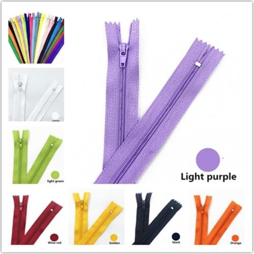 10pcs 14inch(35Cm) Nylon Coil Zippers for Tailor Sewing Crafts Nylon Zippers Bulk 20 Colors
