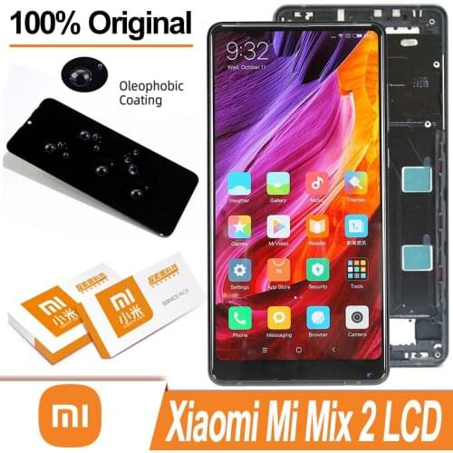 100% Original 5.99" IPS Display with frame for XiaoMi Mix 2 LCD Touch Screen Digitizer Assembly Repair Parts
