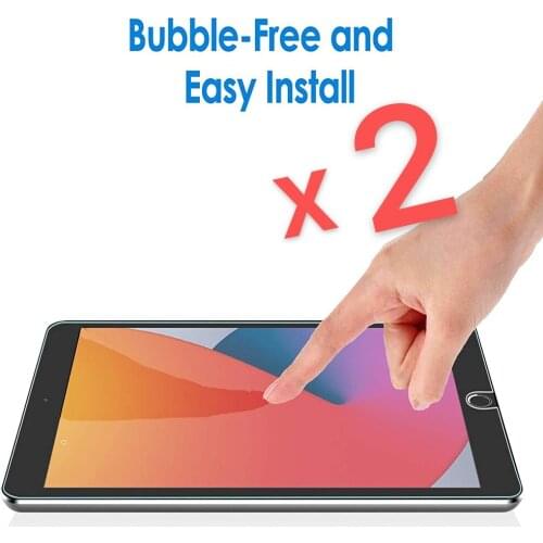 2Pcs Tablet Tempered Glass Screen Protector Cover for Apple IPad 2019 7th 10.2 Inch Explosion-Proof Screen Film
