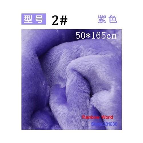 2#light purpleHeight Minky fleece plush PV velvet velboa fabric for DIY sewing Stuff toy pet home sleepcoat pillow(50*165cm)