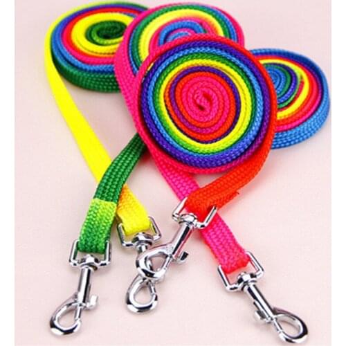 20PCS / LOT Pet Supplies Colorful Nylon Chest Strap Teddy Dog Walking Leash Cat Cute Safety Belt Traction Leash