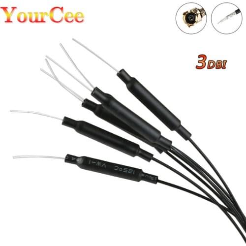 5PCS 1pc 2.4GHz WIFI Antenna 3dbi Ufl IPX Connector Brass Inner Aerial 3DBI 15cm Length 1.13 Cable SMA Connector For HLK-RM04