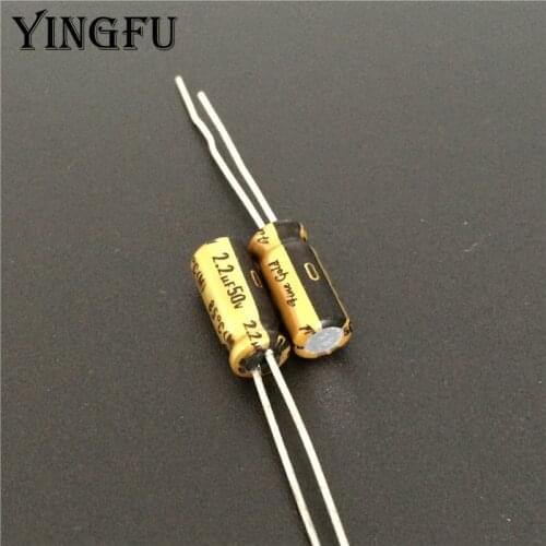 50pcs 2.2uF 50V NICHICON FG(Fine Gold) 5x11mm 50V2.2uF Top Grade Audio Capacitor