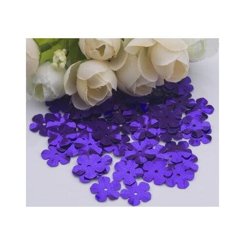 500pcs/lot Flower Sequins 14mm PVC Decoration Sewing DIY Wedding Craft Scrapbook For Clothing Purple