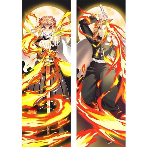 Demon Slayer: Kimetsu no Yaiba Rengoku Kyoujurou Cosplay Dakimakura Pillow Case Hugging Body
