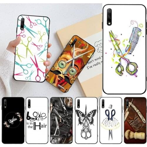 Stylist Scissors Funny Phone Case for Huawei Honor 30 20 10 9 8 8x 8c v30 Lite view pro