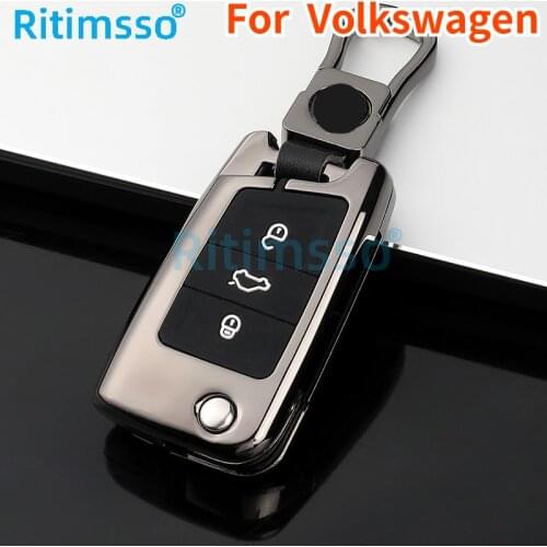 Zinc Alloy+Silicone cover Car Key Cover Case For Volkswagen VW Golf7 mk7 Seat Ibiza Leon FR 2 Altea Aztec For Skoda Octavia
