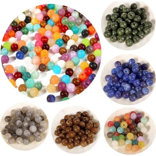 6/8/10mm Cheap Hot Acrylic Beads Fits for Handmade DIY Necklace Bracelet Jewelry Making Wholesale