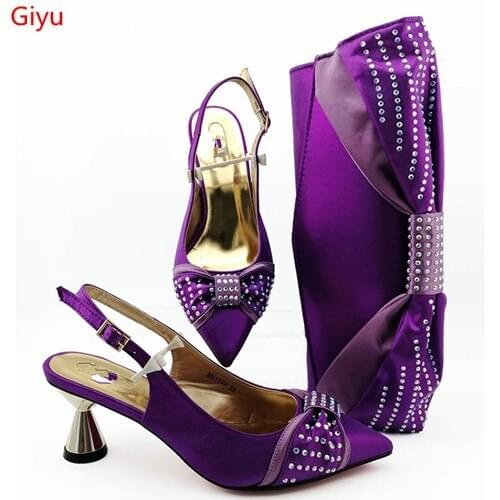 Doershow very good shoe and bag set for party Italian shoe with matching bag new design lady matching shoe and bag! HBZ1-37