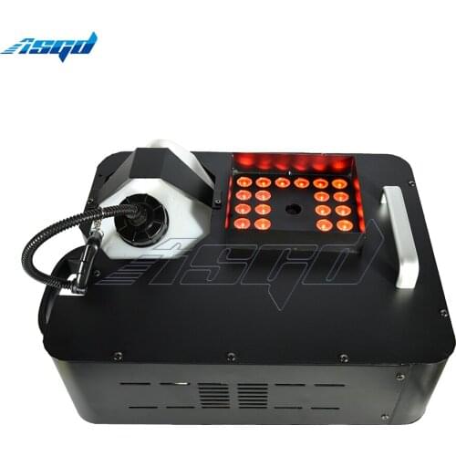 24x9W RGB 3in1 Smoke Machine 1500W DMX DJ Stage Effect Sprayer Colorful Wash Wall Fogger For Concert Party Show Wedding Bar ASGD