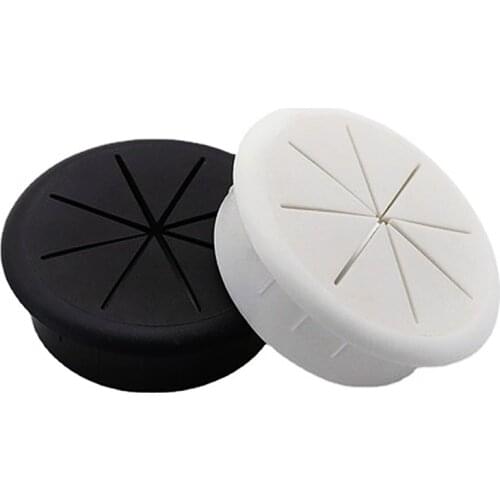 Flexible Cable Cord Grommet 2 Inch Black White Rubber Grommets In Desk, Table, and Furnitures for Hole Cover, Wire Pass Through