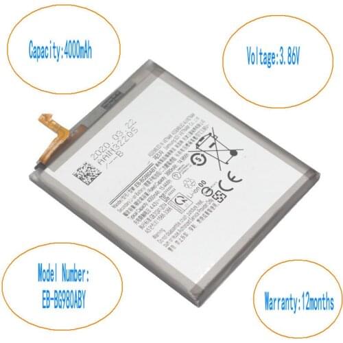 ISkyams 10pcs/lot 4000mAh EB-BG980ABY Battery For Samsung Galaxy S20 S 20 Bateria Batteries