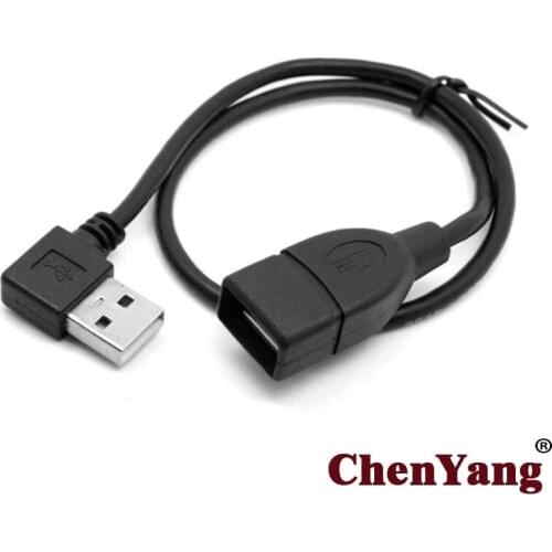 CYSM 480Mbps USB 2.0 Left Angled 90 Degree A Type Male to Female Extension Cable 10cm/20cm/40cm