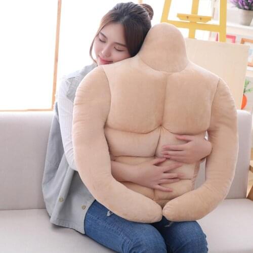 Creativity Plush Pillow Thick Muscular Boyfriend Bedding Doll Toy Comfortable And Soft Office Nap Pillow Or Plush Toy
