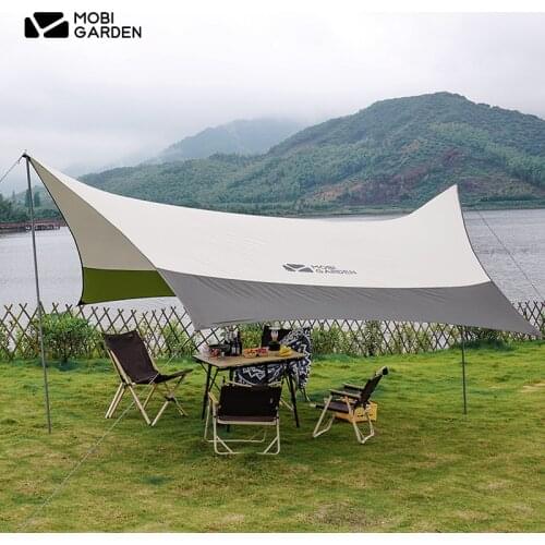 Mobi Garden Large 440*440cm Sun Shelter Outdoor Camping Canopy Iron Support Pole Beach Awning