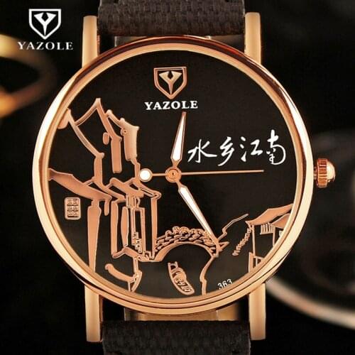 2019 New Women Watches Yazole Womens Wrist Watch Fashion Ladies Quartz Watch Chinese Style Designer Female Mujer Relogio Clock