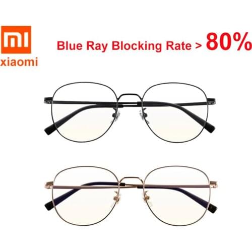 New 2021 Xiaomi Mijia Anti Blue Light Glasses 80% Blue Light Block ultra-light Ti temples Nylon Lens Antifouling Wearresistant