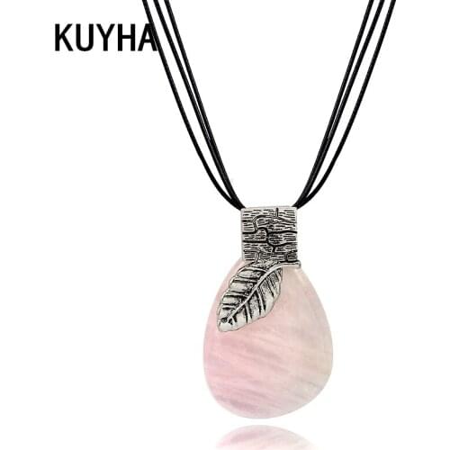 Necklaces Vintage Style Chain Rope Stone Pendant Women Punk Party Jewelry Costume Accessories New Arrival