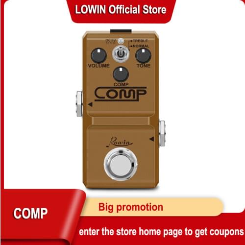 Rowin LN-333 Guitar Comp Pedal Mini Analog Compress Effect Pedals For Electric Guitarist Classic Optical Compressing Sound