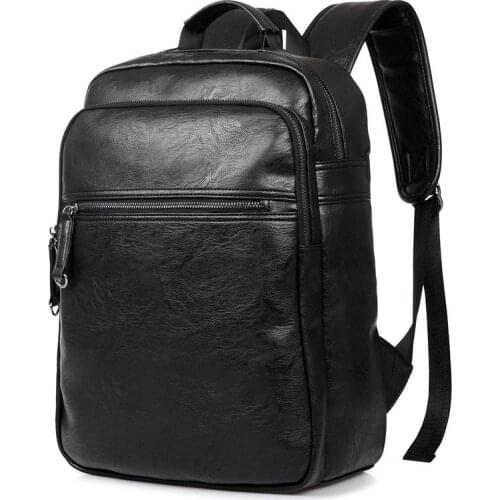 Backpack Mens Backpack Men PU Leather Backpacks For Teenagers Luxury Designer Casual Large Capacity Laptop Bag Male Travel Bags