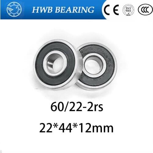 Free Shipping 22*44*12mm 60/22 2rs ball bearing 60/22-2rs