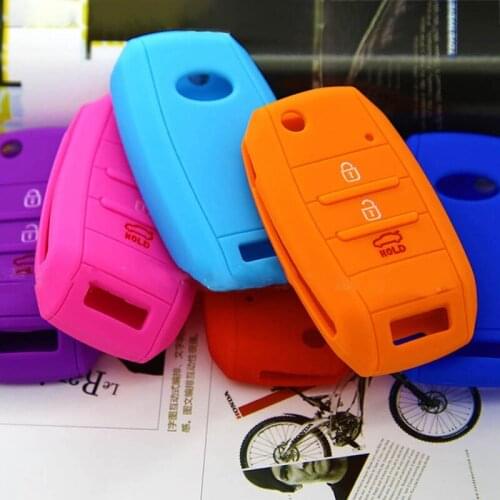 For Kia Sportage Cerato Optima k5 Rio Carens Rondo Cee'd Picanto k2 Soul Sorento Ski Silicone Key Cover Case Fob