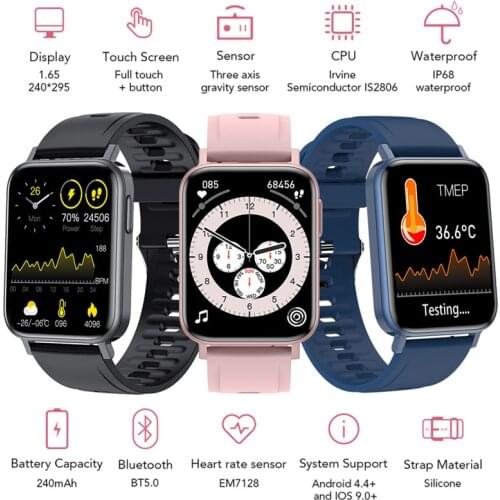 T10Pro Smart Watch Men Heart Rate Blood Pressure Measurement 1.65 Inch Smart Bracelet Waterproof Women Sports Smartwatch Men New