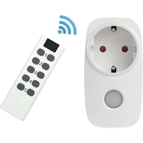 433mhz Remote Control Outlet Light Switch Plug Socket Adaptor Set UK AC Power Mains Switch for Home Appliances