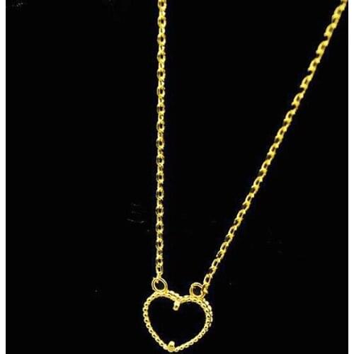 OL Style Fashion Charm Chains Brand Jewelry Fine Black White Shell Heart Pendant Necklace for Women