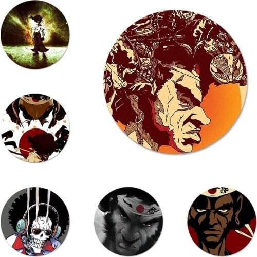 Afro Samurai Icons Pins Badge Decoration Brooches Metal Badges For Clothes Backpack Decoration 58mm