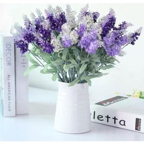 10 Heads Simulation Romantic Provence Lavender Home Real Touch Artificial Flowers Plants Wedding Decorations For Vase