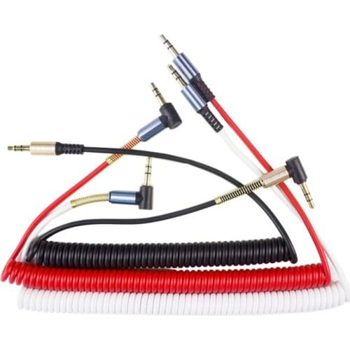 3.5mm Audio Cable Stretchable Male to Male AUX Cable Headphone Beats Speaker For MP3 MP4 iPhone Car Spring Audio Cable