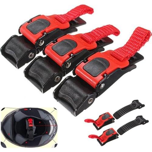 3Pcs Motorcycle Bike Plastic Quick Release Helmet Pull Chin Strap Buckle Clip
