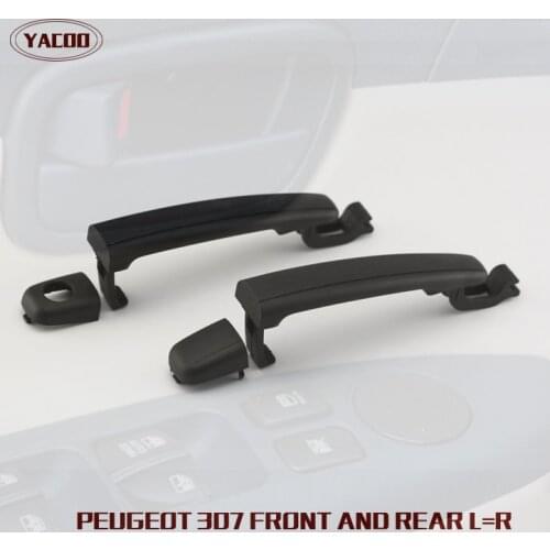FREESHIPPING 4PCS FRONT AND REAR OUTSIDE DOORHANDLE FOR PEUGEOT 307