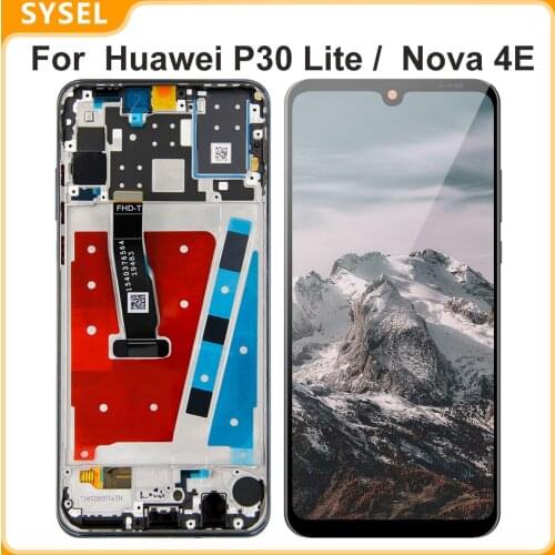 6.15" For Huawei P30 Lite / HUAWEI Nova 4E LCD Display Touch Screen Digitizer Glass Assembly MAR-LX3A Replacement