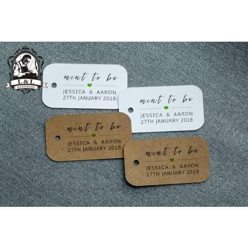 #62 200 pcs 3.5x6.5cm kraft/white paper label wedding favor tags attend a wedding Label customization Happiness sweet label