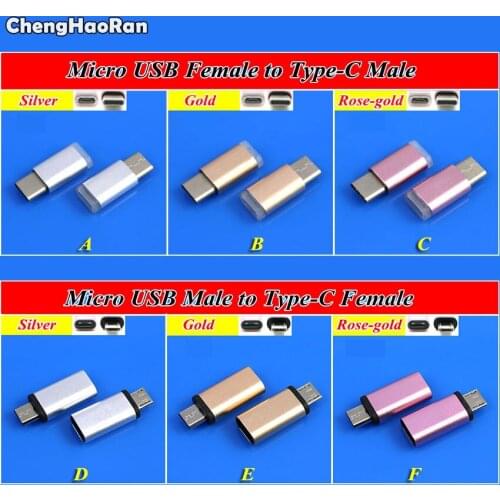 ChengHaoRan 1Piece USB 3.1 Type-C Connector to Micro USB Converter,Female to Male USB-C Data Adapter Type C Device