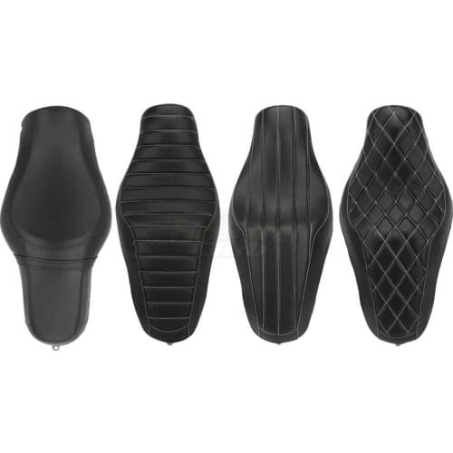 Motorcycle Black Driver & Rear Passenger Leather Two Up Seat for Harley Sportster 883 Iron XL1200 04-15