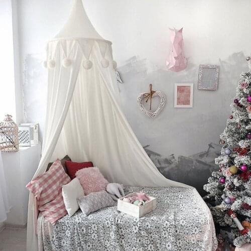 Kids Mosquito Net Hanging Children Baby Dome Bed Canopy Cotton Mosquito Net Bedcover Curtain Reading Playing Home Decor